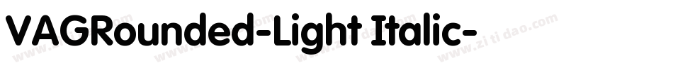 VAGRounded-Light Italic字体转换